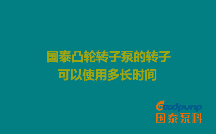 国泰凸轮转子泵的转子可以使用多长时间